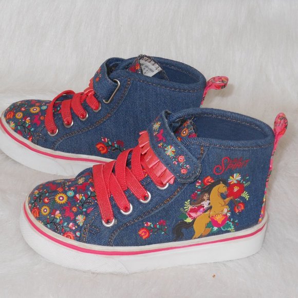 SPIRIT UNTAMED MULTI-COLOR DENIM SNEAKERS SIZE 9 MEDIUM - Picture 1 of 7
